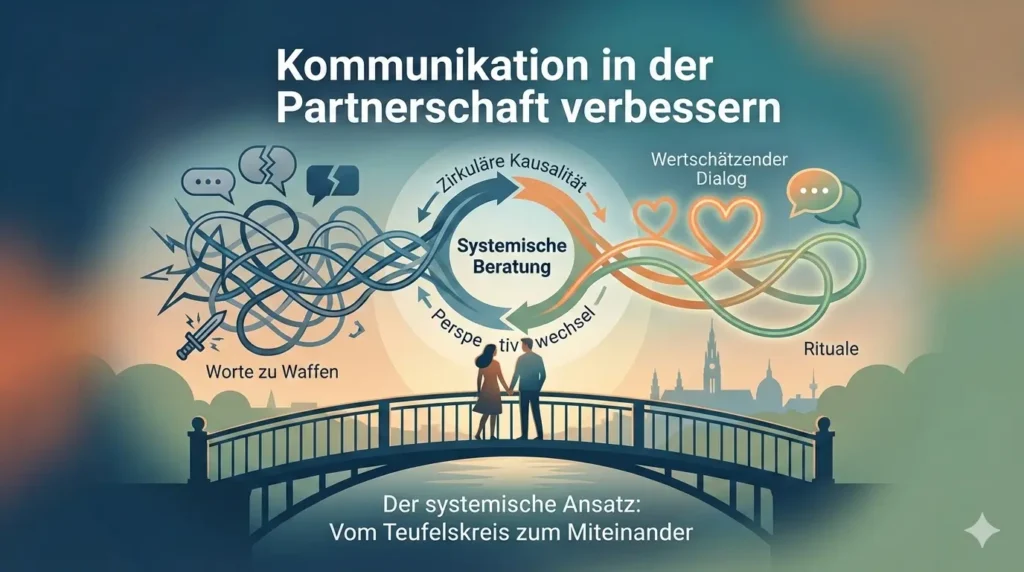 Zeigt die Verstrickung von Kommunikation in der Partnerschaft